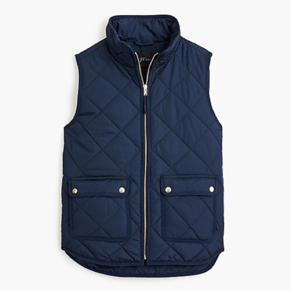 J Crew Puffer Vest with Snap Pockets